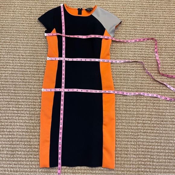 Rickie Freeman Teri John Colorblock Cap Sleeve Dress 4 - Picture 2 of 4